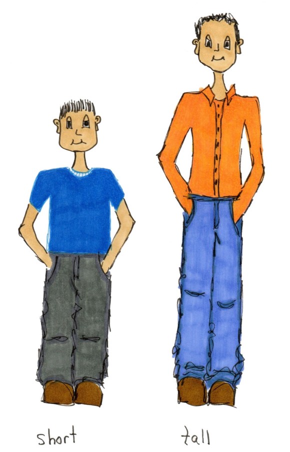 Next To A Tall Person Short Clipart 
