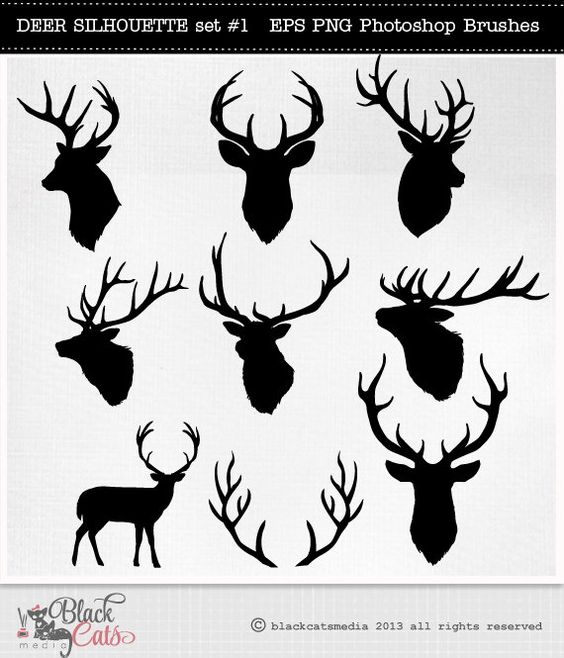 Deer Head Silhouettes