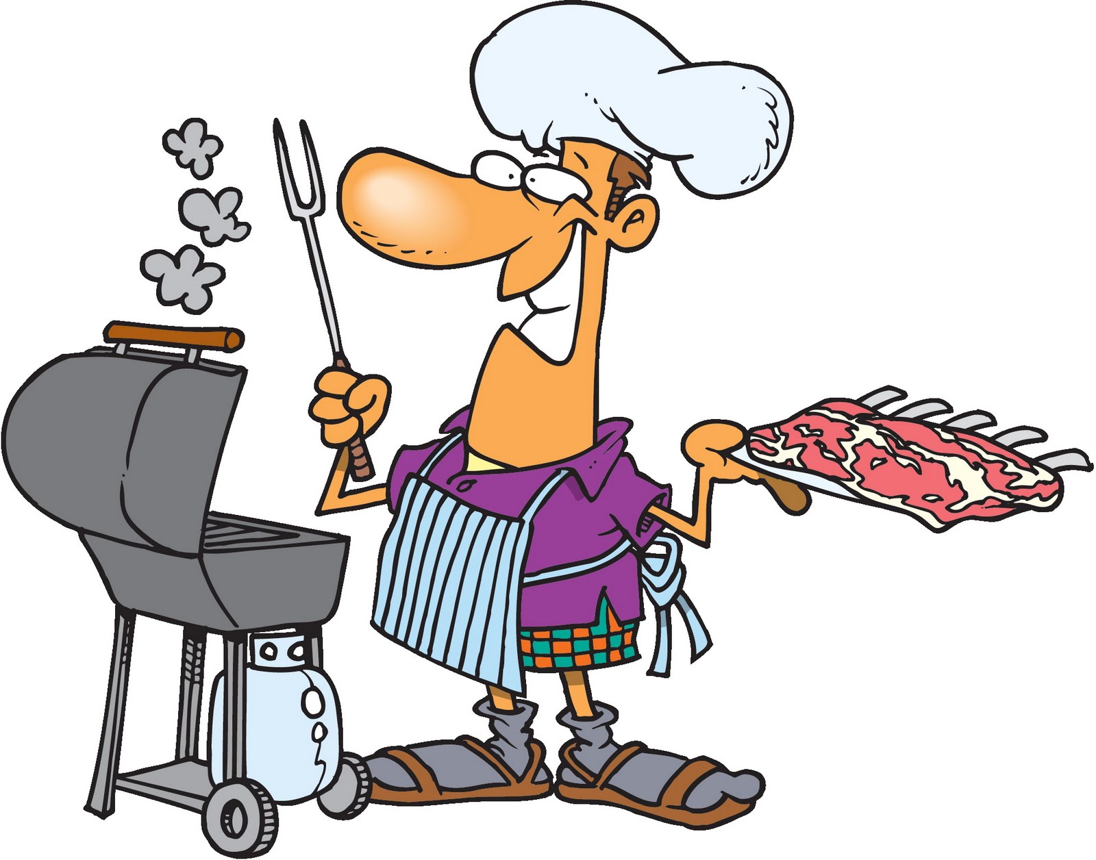 barbecue cartoon - Clip Art Library