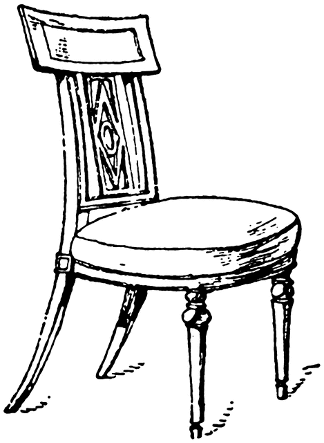 French empire period chair clipart etc image