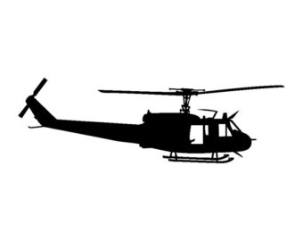 Huey Helicopter Silhouette 