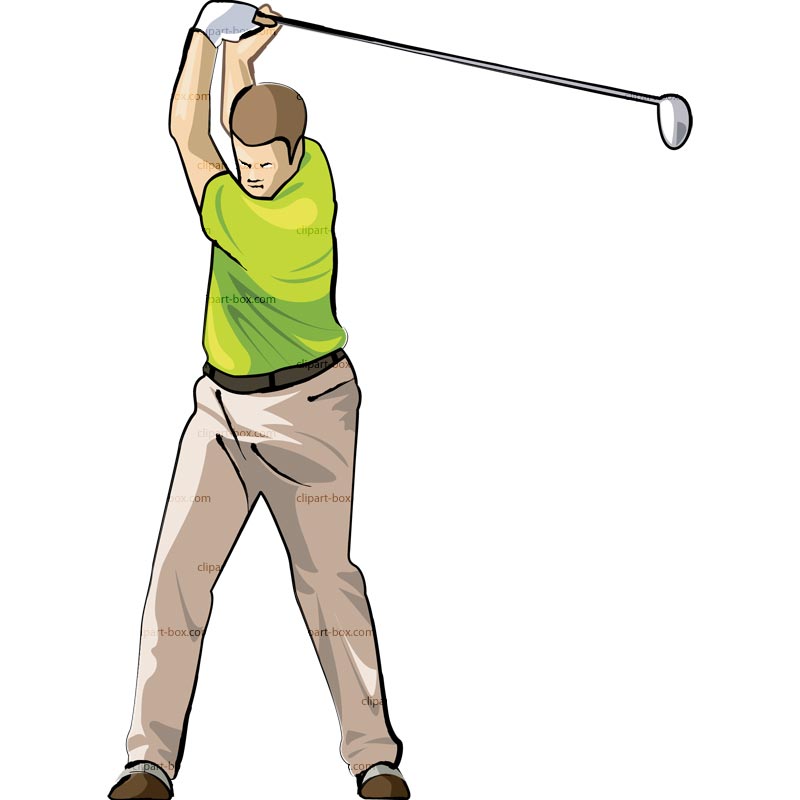 CLIPART GOLF PLAYER SWING 4