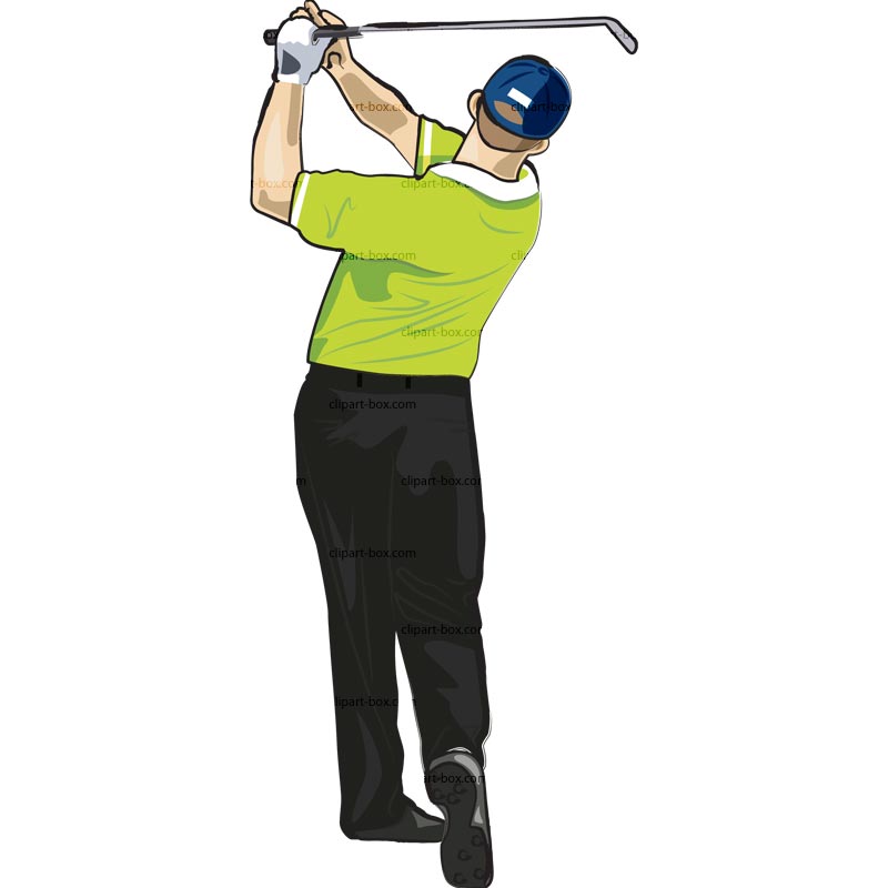 CLIPART GOLF PLAYER SWING