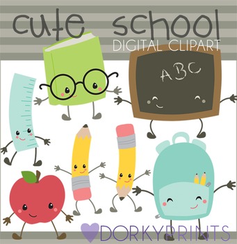 School Kawaii Cute Clipart