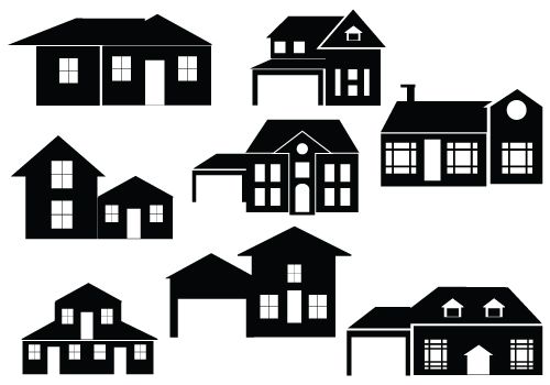 Perfect House Silhouette Vector For DownloadSilhouette Clip Art 