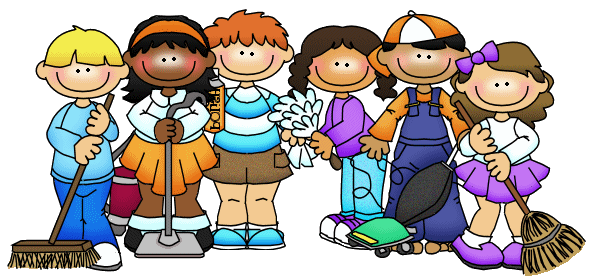 Students Clean Up Room Clipart