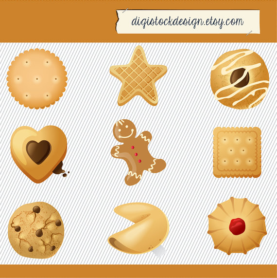 Biscuits and Cookies Clipart. Food by digistockdesign 