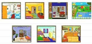 Different Rooms In A House Clipart