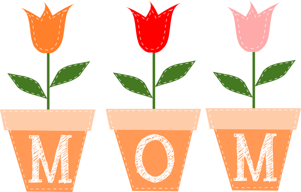 Mothers Day Flowers Clipart