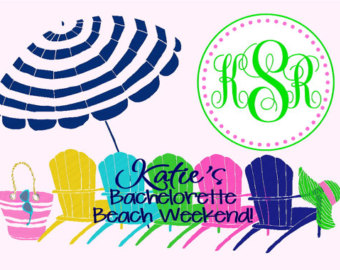Beach Bachelorette Party Clipart