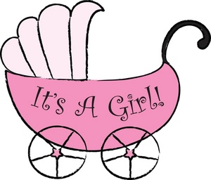 Stroller Clipart Image Pink Stroller With The Words Its A Girl