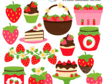Popular items for strawberry clipart 