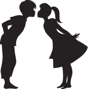 Two Woman Kissing Clipart 