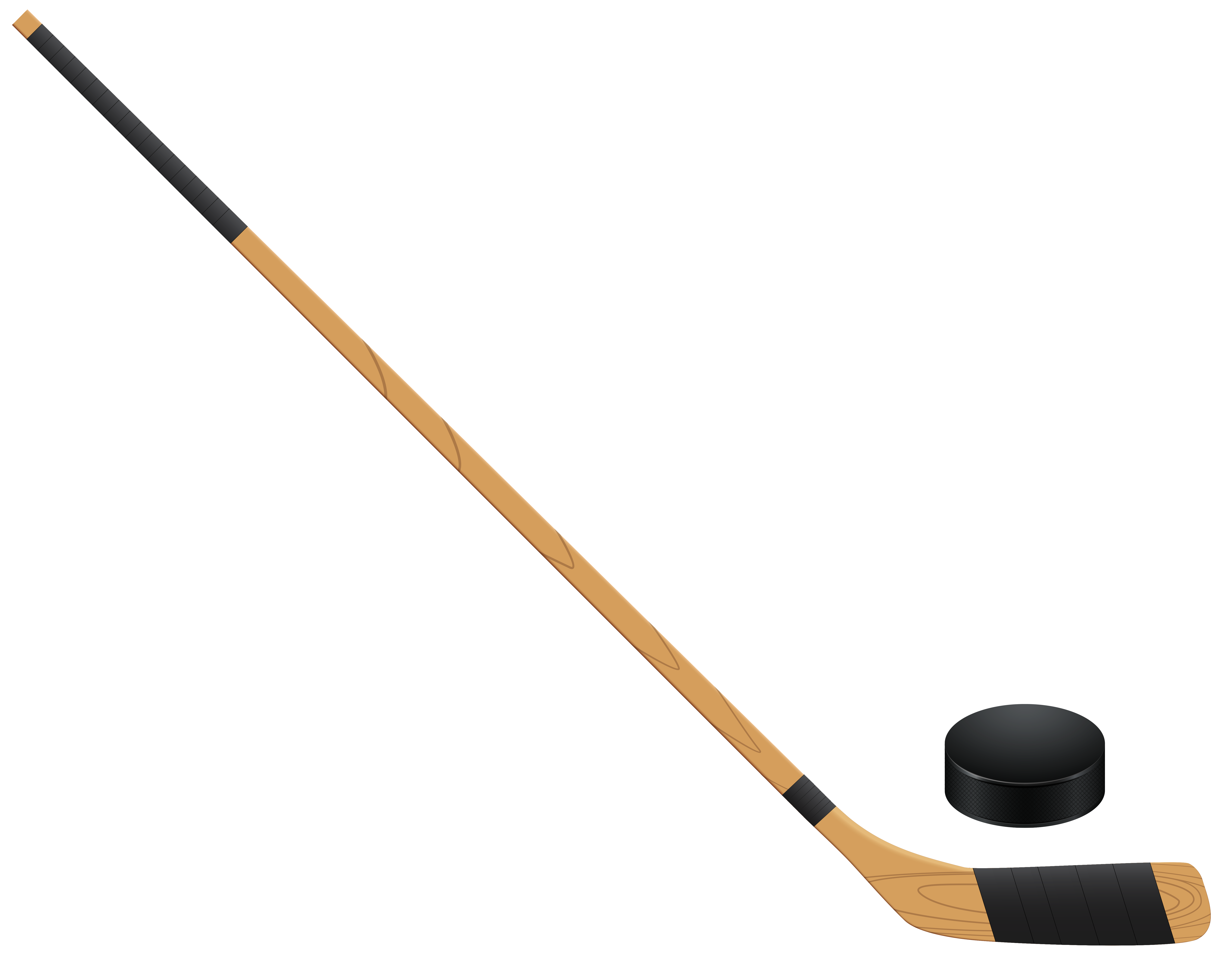 Hockey Stickand Puck PNG Clip Art Image 