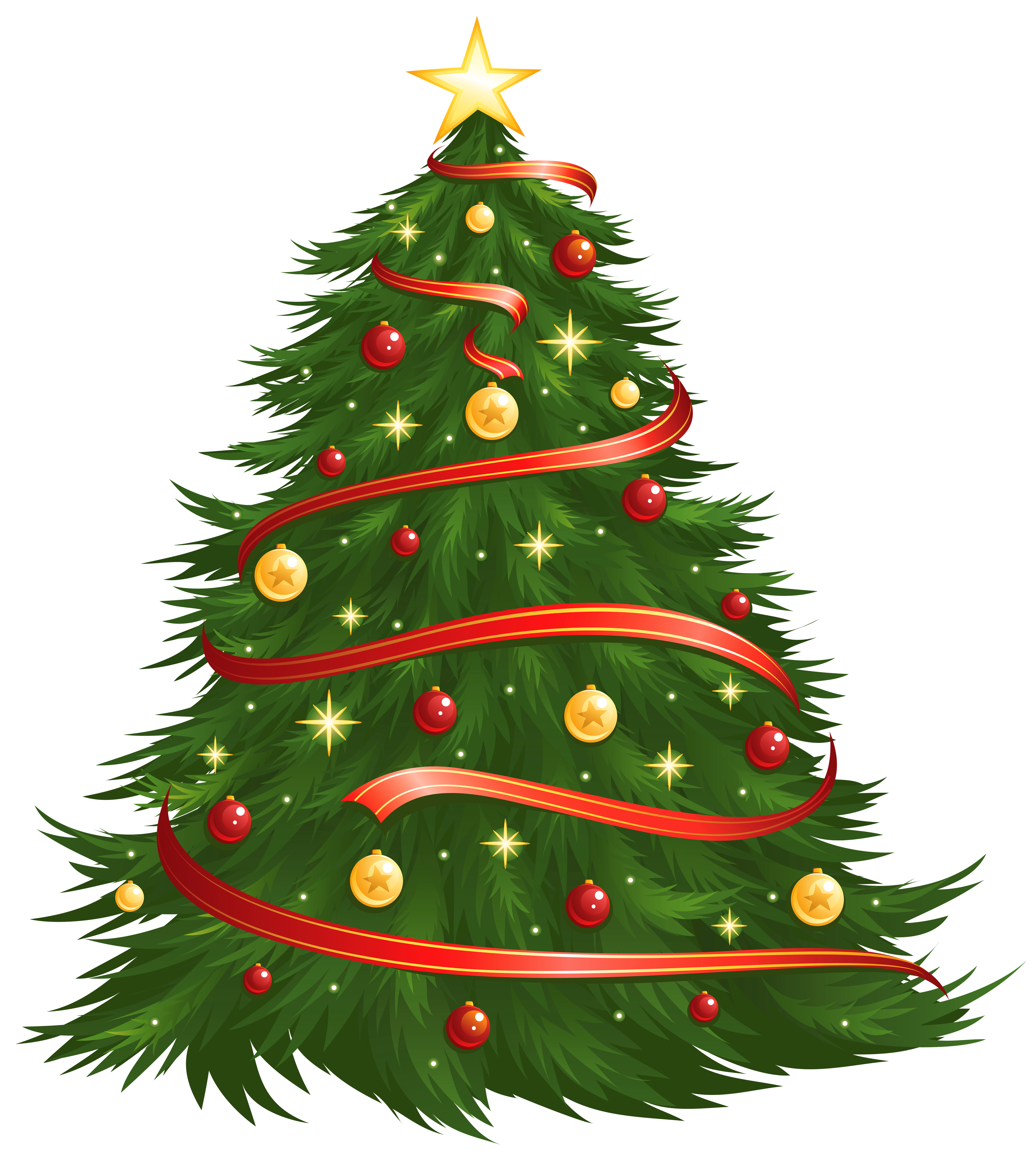 Free Christmas Tree Clip Art Transparent Background, Download Free