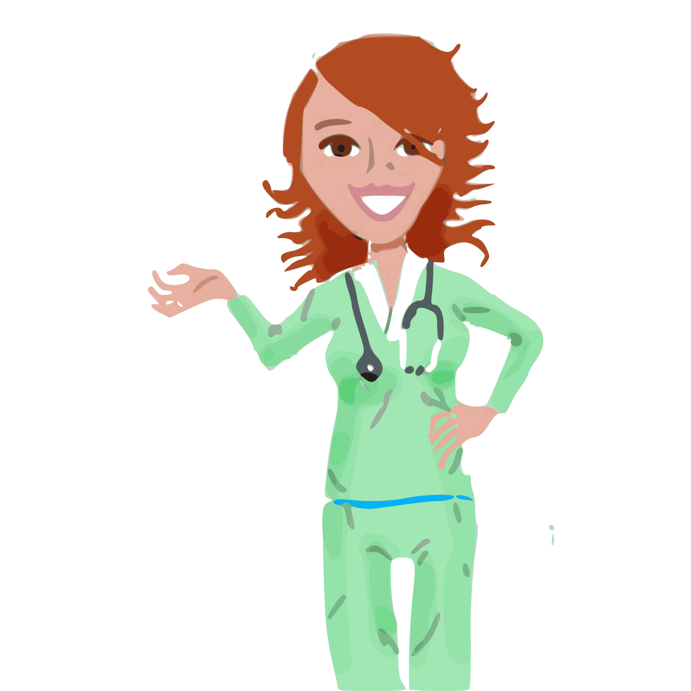 Cartoon Nurse Free Transparent Clipart Clipartkey Images