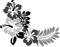 Hibiscus Flower Silhouette Vector Illustration 