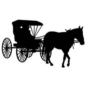 Horse And Buggy Silhouette Clipart