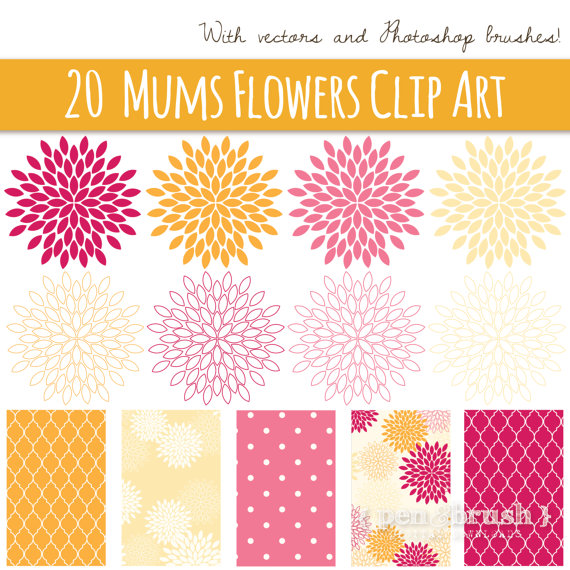 free mum flower clipart - photo #37