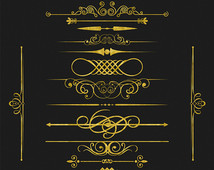 Popular items for gold foil clipart