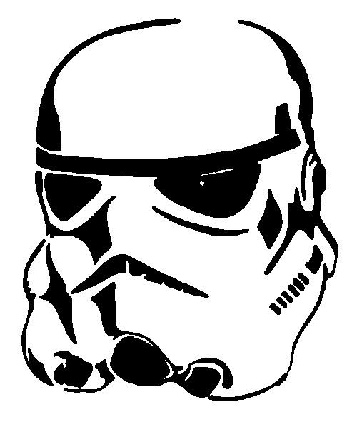 stormtrooper helmet drawing profile - Clip Art Library