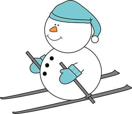 Snowman Ski Clipart