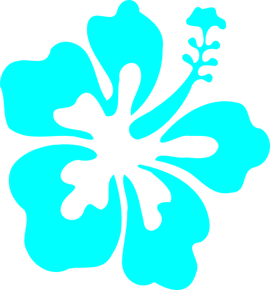 clip art turquoise flower - photo #16