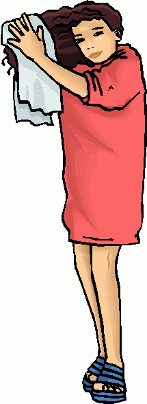 Dry Off With Towel Clipart