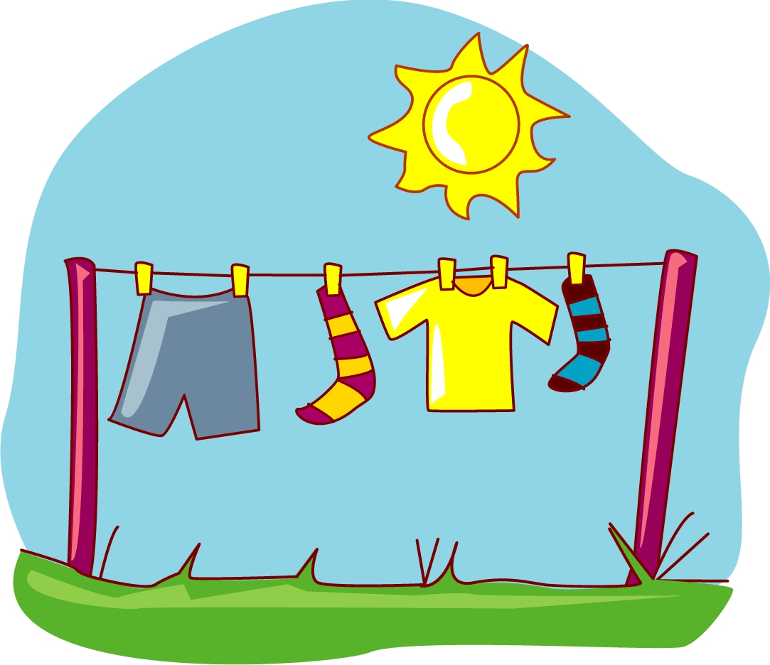 Image For >, Hanging Clothes Clipart 