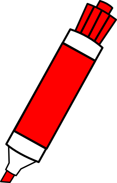 Red Dry Erase Marker Clip Art
