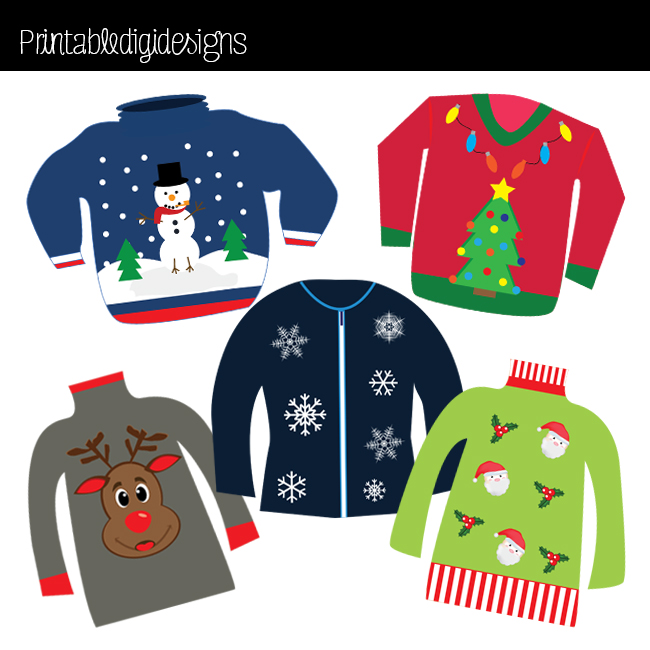 free ugly holiday sweater clip art - photo #16