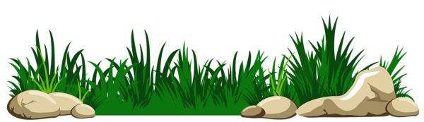 Grass with Rocks Transparent PNG Clipart