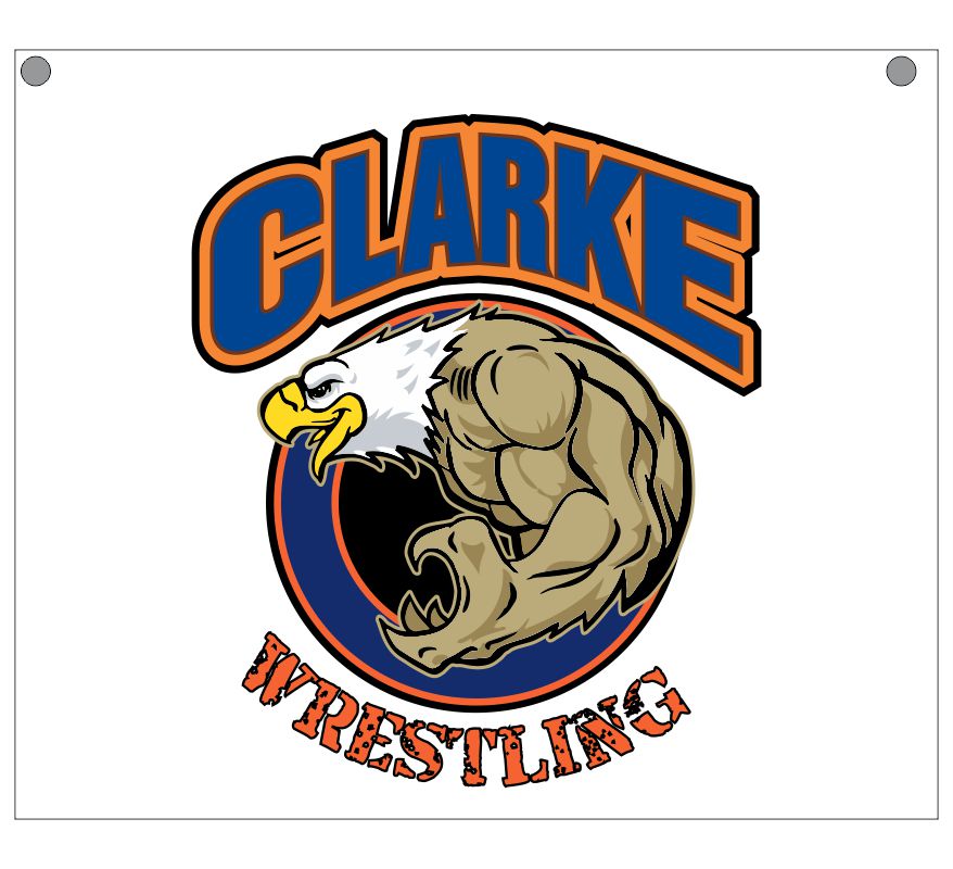 Bud Clarke Wrestling 2.5 X 5 Banner