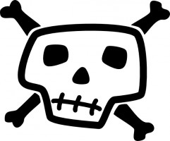 Skull And Crossbones clip art Free vector in Open office drawing