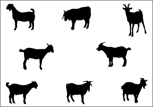 Rare Collection of Goat Silhouette Vector Download 