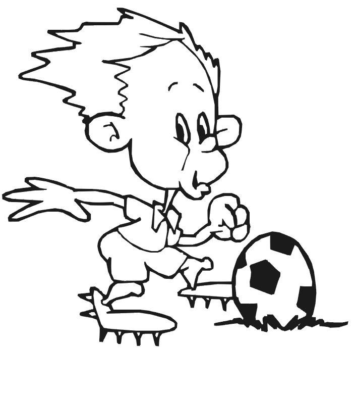 Soccer Ball Colouring Template