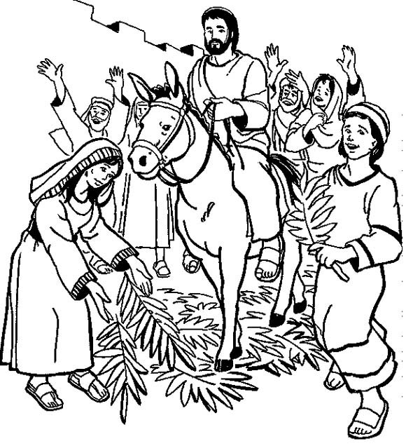 palm sunday donkey coloring pages - photo #15