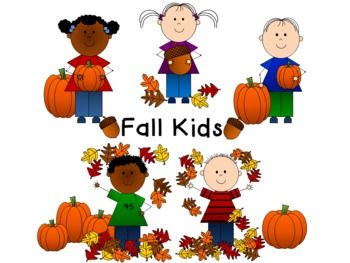 Fall Kids Clip Art {By Busy Bee Clip Art}