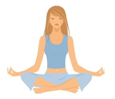 Woman in yoga position clip art at vector clip art image