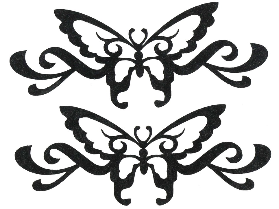 Black Butterfly Silhouette Iron