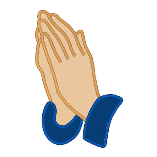 Praying hands prayer digitized applique by appliquesanonymous