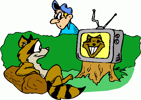 Couple Watching TV Clipart
