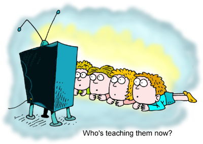 Watching Television Clipart