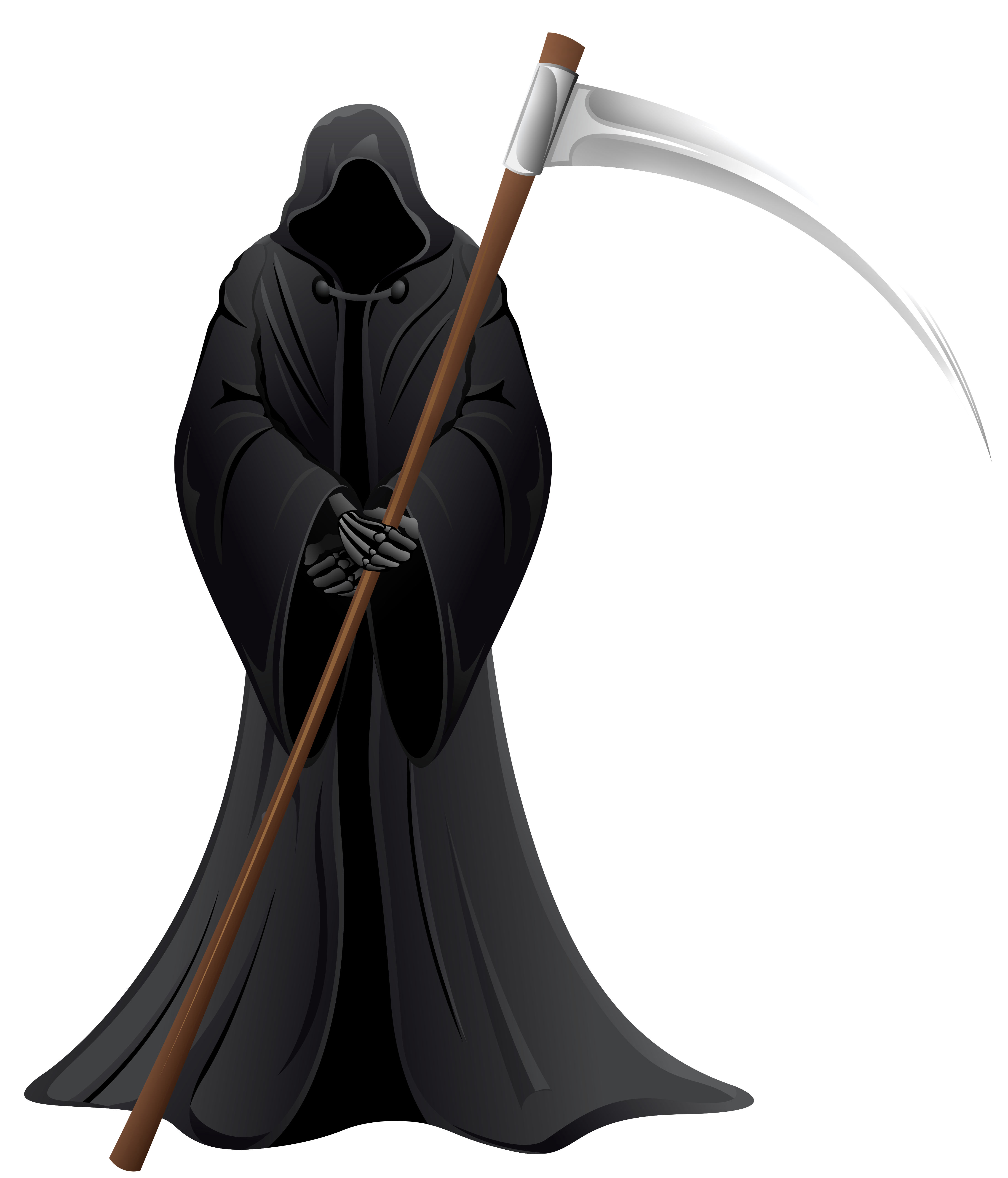 grim reaper scythe white png
