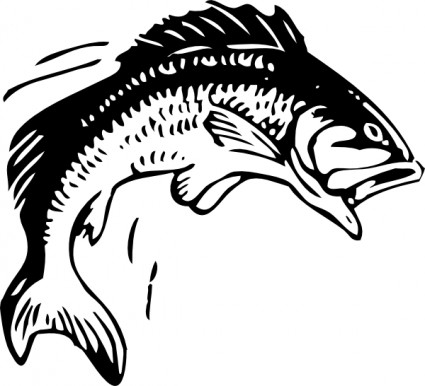 Jumping Fish clip art Free vector in Open office drawing svg