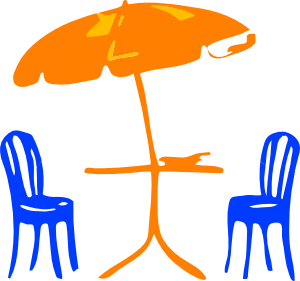 Seats With Umbrella Clip Art