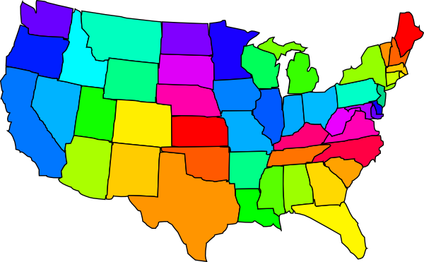 Free Clipart United States Map
