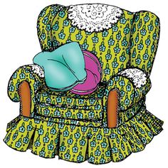 Chairs and sofa illustrations 
