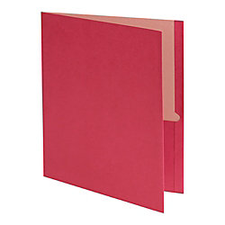 Earthwise By Oxford Twin Pocket Folder 100 Recycled Red Box Of 