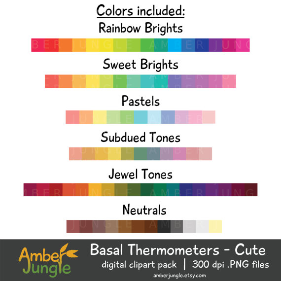 Basal Thermometer Clipart Cute Medical Clip Art for by AmberJungle